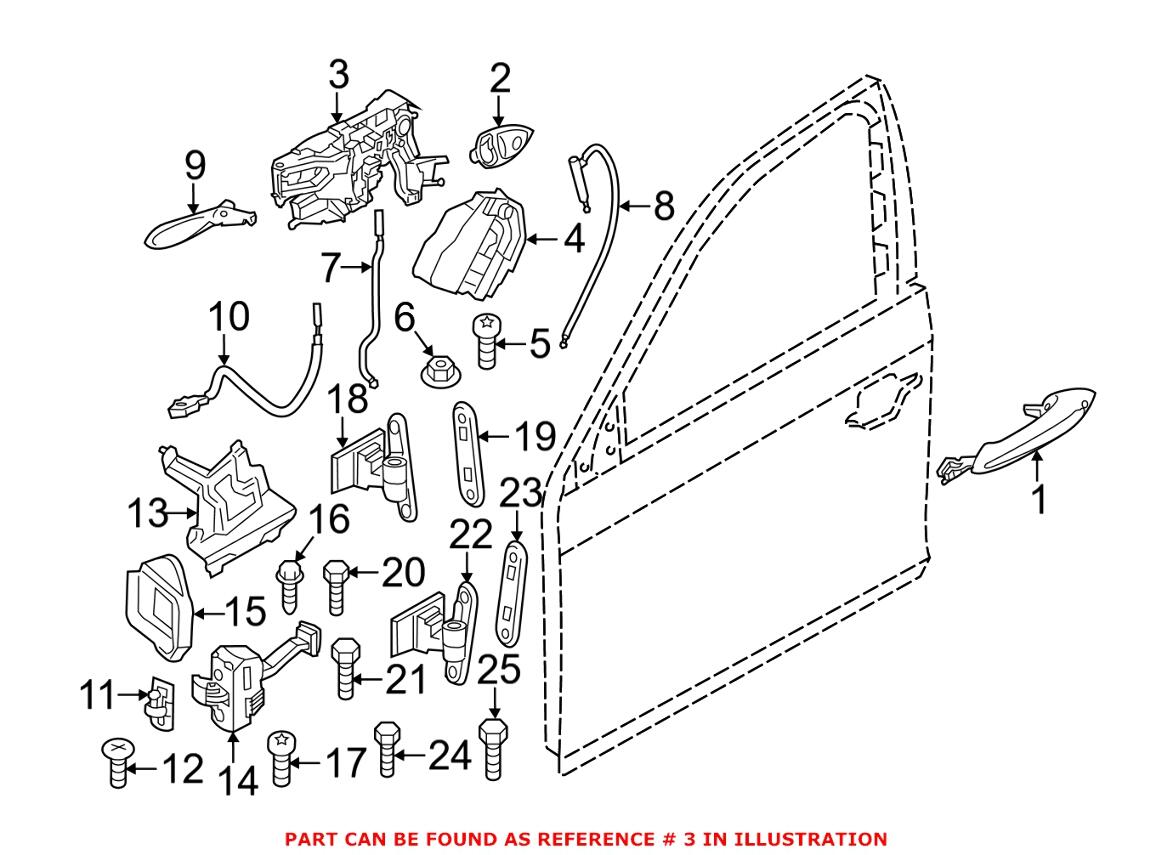 BMW Exterior Door Handle Base 51217175732